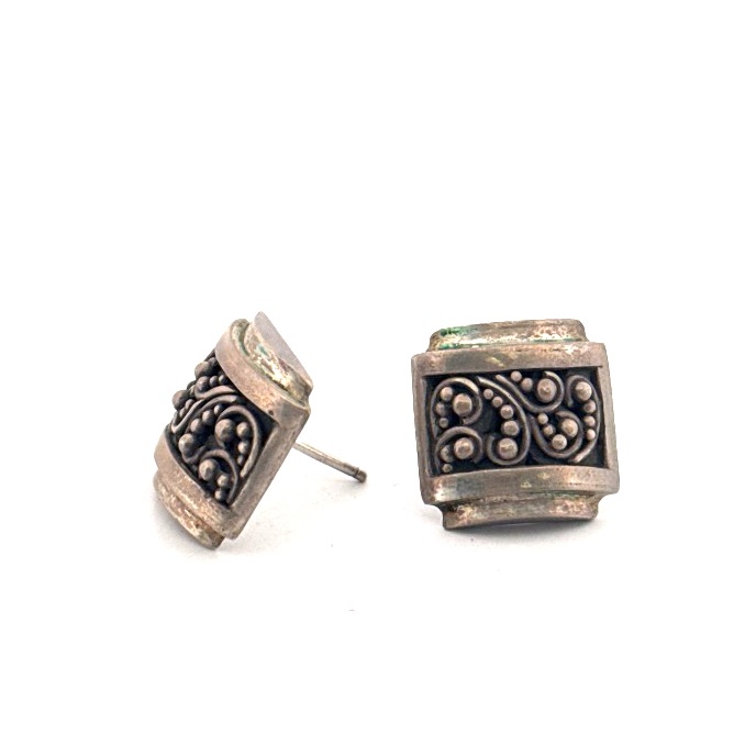 Lois Hill 925 Sterling Silver With Post Earrings 71g Lois Hill 925 Sterling Silver With Post Earrings 71g